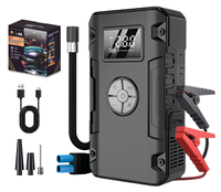 SHARMEAL OEM&ODM Démarreur de Voiture Portable 12V 6000mAh avec Batterie au Lithium, Gonfleur de Pneus et Batterie Externe Intégrée
