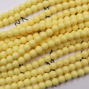 Perline di Vetro Verniciate Rotonde Bianche da 4mm, 6mm, 8mm, 10mm per Decorazioni Fai-da-te, Colore Caramella, Cristallo Dipinto - Product Image 5