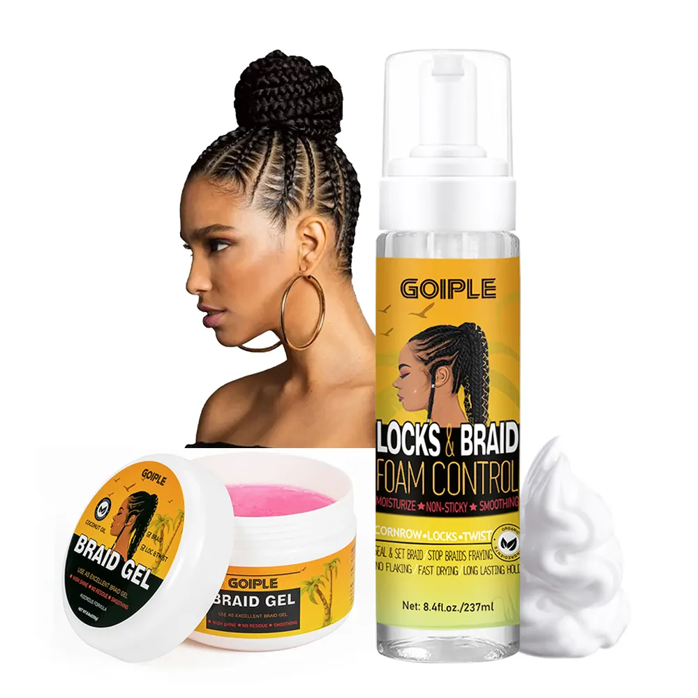 Perfect For Box Braid Hair Styling Moose No Flaking Wave Locs Foam For Cornrows Lock and Twist Gel Private Label Braid Mousse