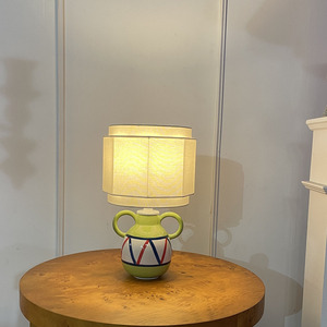 French Style Ceramic <b>Table</b> <b>Lamp</b> E27 LED Bulb <b>Base</b> 220V Switch Control Eco-Friendly Living Room Study Ambient Light - Product Image 3