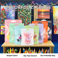 Bolsa con cierre de cremallera de PE transparente de color, bolsita, Material de embalaje bonito, bolsas para pendientes con cierre hermético, anillos, Relojes