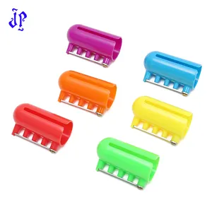 JP Colorful Weaving Plastic Finger-Cot Finger Protection Multi Groove Design Metal Buckle Yarn divider