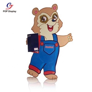 Carton publicitaire pliable avec impression de logo personnalisé Découpes d'animaux Papier d'affichage ondulé Présentoir lama de conception de voyageur debout humain - Product Image 2