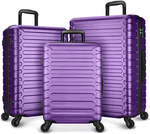 Set di valigie di vendita caldo materiale ABS fornitore di porcellana valvola personalizzata di 3 pezzi bagagli da viaggio