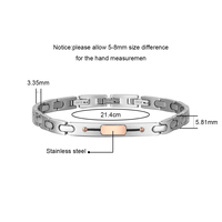 Bracelet Unisexe Italien en Acier Inoxydable, Bijoux Plaqués Or Rose, Logo Personnalisé, Bracelet pour Hommes en Acier Inoxydable