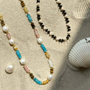 Elegante Collar de Perlas Abacus con Diseño Geométrico Redondo en Acero Inoxidable y Oro de 18k, Joyería de Moda para Mujer - Product Image 4