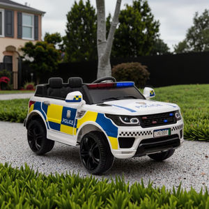 12V 아동용 4륜 전동 완구 경찰차, 남아 및 여아용 배터리 구동 원격 제어 자동차 - Product Image 4
