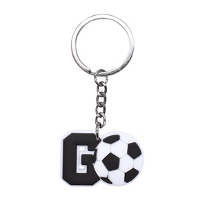 Cartoon soccer ball keychain accessory, small PVC soft rubber <b>bag</b> pendant, ornament, decoration, ready stock wholesale. - Product Image 5