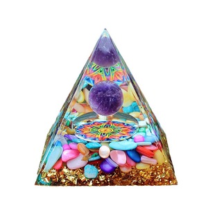 Kogiya <b>Crystal</b> Pyramid Resin Craft Purple <b>Balls</b> And Shells Home Office Desk Decoration Collectible Gift - Product Image 5