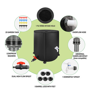 Tanque de Recolección de Agua de Lluvia Portátil de PVC de 500 Litros, Fabricado con Tela de PVC 1000D, en Oferta - Product Image 4