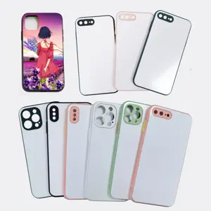 Casing ponsel sublimasi TPU warna-warni, casing ponsel TPU warna-warni dengan pelat aluminium, casing telepon untuk iPhone 12 Pro Max 11 X XS XR 7 8 plus