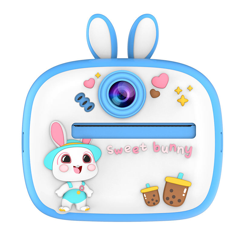Rabbit Kids Instant Print Camera — 2400w Pixels, Dual Lens, USB ...