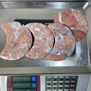 Venta al por mayor a granel Venta caliente Rosa ágata <span class=keywords><strong>Luna</strong></span> espeleología con Base <span class=keywords><strong>de</strong></span> Metal Duzy escultura artesanías <span class=keywords><strong>de</strong></span> cristal para decoración Fengshui - Product Image 6