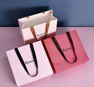 Sacs en papier colorés de luxe, logo imprimé personnalisé, sacs cadeaux personnalisés avec votre propre logo - Product Image 4