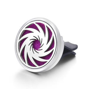 Diffuseur de parfum pour voiture en acier inoxydable de 30 mm, plusieurs styles, aromathérapie, huile essentielle, désodorisant, clip pour grille d'aération - Product Image 4