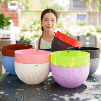 Pot de fleurs suspendu pour orchidées, panier suspendu en résine tressée, résistant aux fissures, translucide, design épuré, pour personne paresseuse
