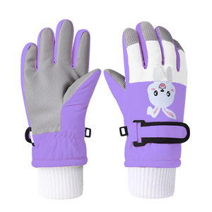 Gants de <span class=keywords><strong>ski</strong></span> imperméables et chauds pour enfants, gants de neige imprimés mignons, coupe-vent et antidérapants pour garçons et filles, sports de plein air - Product Image 6