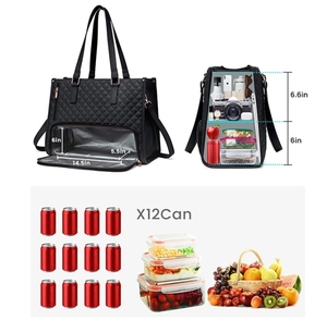Bolsa Refrigerante <span class=keywords><strong>de</strong></span> Gran Capacidad, Nueva Bolsa Aislante <span class=keywords><strong>para</strong></span> el Trabajo, Picnic y Verano, con Estilo Vintage <span class=keywords><strong>para</strong></span> Damas - Product Image 3