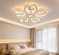 Plafonnier LED Moderne Nordique en Forme de Pétale IP44 6000K, Design Créatif Fleur, pour Chambre et Bureau, Stock Usine, Vente en Gros, Fournisseur Russie
