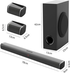 Samtronic 5.1ch Audio Wireless Blue Tooth <span class=keywords><strong>Surround</strong></span> Sound Bar con Subwoofer Home Theatre System TV Soundbar altoparlante OEM/ODM - Product Image 3