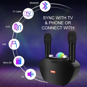 Micrófono inalámbrico 4 en 1 <span class=keywords><strong>con</strong></span> luces LED <span class=keywords><strong>PARA</strong></span> Karaoke, micrófono portátil <span class=keywords><strong>para</strong></span> niños, regalos, juguetes <span class=keywords><strong>para</strong></span> niños y <span class=keywords><strong>niñas</strong></span> - Product Image 3