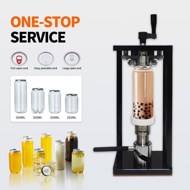 Manual Can Sealing Machine Easy to Operate Paper Cartons Beverage and Juice Bottle Packaging Machine