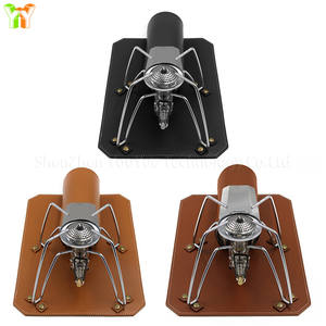 Netum <span class=keywords><strong>2022</strong></span> YY — cassette pliante en cuir, tapis de protection de la tête de poêle à araignée argentée, pour camping en plein air - Product Image 5