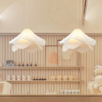 JYLIGHTING Lustre Créatif pour Restaurant, Design Créatif et Unique, Style Français Rétro, Salon Minimaliste, Tissu Floral