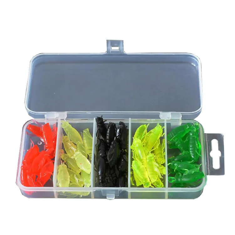 New product 51Pcs/Set 0.5g 2.3cm Artificial Simulation Baits Soft Plastic Lure For Fishing insects Fishing lures combination