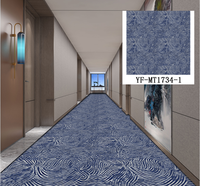 Tapis ignifuge personnalisé de style chinois pour les allées et couloirs d'hôtel