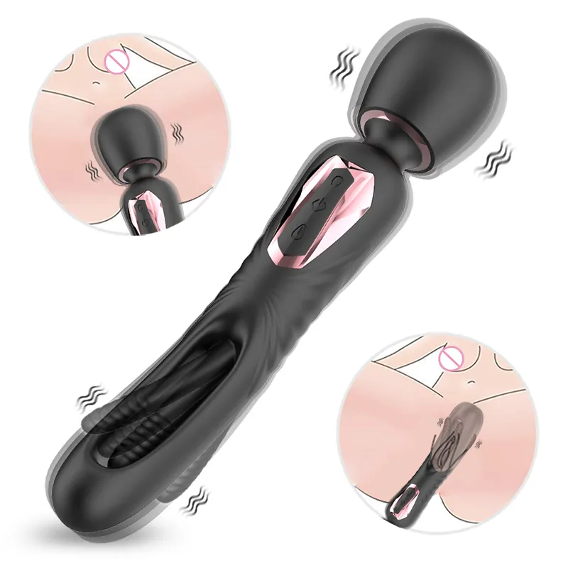 Kadın av değnek G Spot vibratörler seks oyuncak kadın çırparak yapay penis vibratör yetişkin seks oyuncakları