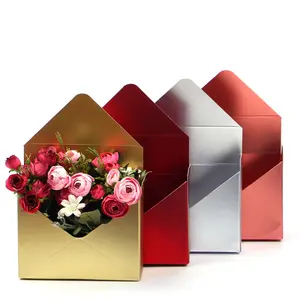 Venta al por mayor caja de embalaje de 50 piezas de-Creativo de embalaje plegable hecho a mano de sobre caja de flores