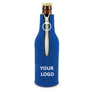 ปลอกหุ้มขวดนีโอพรีนแบบกำหนดเอง ปลอกหุ้มขวดแบบพกพา ใช้ซ้ำได้ สำหรับแช่เบียร์ ไวน์ เหมาะสำหรับปิกนิกกลางแจ้งและตั้งแคมป์ - Product Image 1