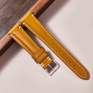 สายนาฬิกาหนังนิ่มเงาแบบขายส่ง ขนาด 20 มม. 22 มม. พร้อมซับในระบายอากาศ ใช้ได้กับนาฬิกา Samsung Huawei Classic Quartz - Product Image 4