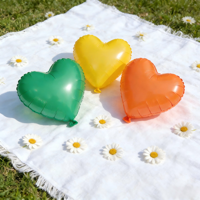 Ballons en latex naturel personnalisés en forme de cœur, imprimés, écologiques, pour la décoration de fêtes d'anniversaire et de mariages