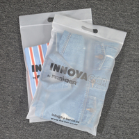 Sac en plastique Transparent LDPE recyclable avec poignée découpée étanche à zip-lock Shopping personnalisé S