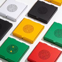 Boîte en carton ondulé personnalisée, imprimée, blanche, pour l'emballage de pizzas, boîtes à pizza avec logo