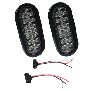 <b>Led</b> Oval Trailer Tail <b>Light</b> 12V 24LED <b>Red</b> Lens Universal Fit For Truck RV Cargo Van - Product Image 5