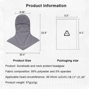 Wholesale Headgear Hat Outdoor Breathable Quick-drying <b>Sunscreen</b> Mask - Product Image 4
