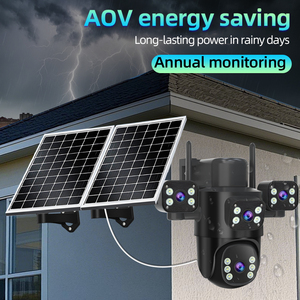 Hieasy bốn ống kính aov 15W kép năng lượng mặt trời bảng điều khiển máy ảnh 4G Sim Thẻ HD 4K 8MP ngoài trời mạng không dây wifi màn hình an ninh PTZ camera - Product Image 6