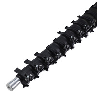 Perche télescopique en fibre de carbone 7,2 m multi-sections, anti-rayures, capacité de charge 35 kg, certifiée CE pour le nettoyage des façades