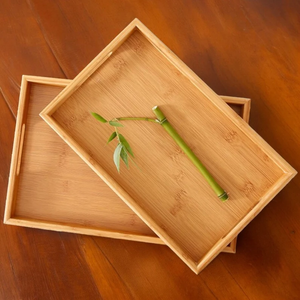 Plateau de petit-déjeuner en bois avec poignée - Product Image 4