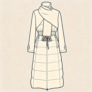 Garçon femmes hiver nouvelle mode asymétrique couleur bloquée écharpe col mi-long taille attachée <span class=keywords><strong>longue</strong></span> blanc canard <span class=keywords><strong>doudoune</strong></span> - Product Image 6