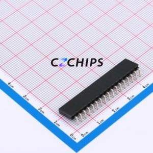 XDM254-1-17-W-8.5-G0 Pin Socket Bent Lead Through Hole,P=2.54mm Connector 1x17P 2.54mm Square Hole Right Angle Insert - Product Image 2