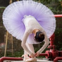 Rok Tutu Balet Ombre Merah Muda ke Hijau untuk Anak-anak, Tutu Pancake Profesional dari Tulle Keras untuk Anak Perempuan, Ideal untuk Latihan Tari, Reci