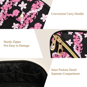 Productos de Tendencia 2024, Novedades, Bolsa Organizadora Personalizada con Diseño de Lei Rosa de Puakenikeni de Hawái, para Maquillaje, Artículos de Aseo y Cosméticos - Product Image 4
