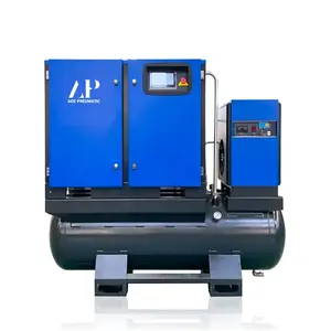 Compressore d'aria rotativo della vite di vendita calda 7.5KW 10HP 4 in 1 con l'essiccatore dell'aria ed il serbatoio di aria