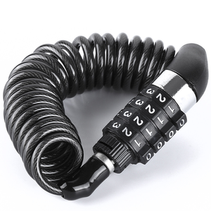 Verrou de casque de vélo en gros d'usine, cadenas à code à 4 chiffres pour moto avec <span class=keywords><strong>câble</strong></span> en acier <span class=keywords><strong>antivol</strong></span> - Product Image 2