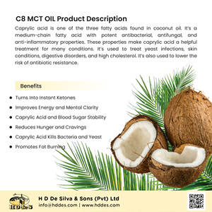 Aceite de ácido caprílico Premium 100% C8 MCT Oil (250ml y 500ml) - Product Image 3