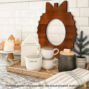 Plaque de base en bois de 20 cm pour mosaïque de Noël DIY, puzzle, peinture, argile, boue de neige, fait main - Product Image 2